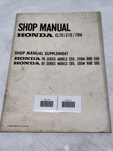 HONDA CL70 C70 70M C50 C50M S50 C65 C65M S65 Shop Manual Supplement 1969 - Picture 14 of 14
