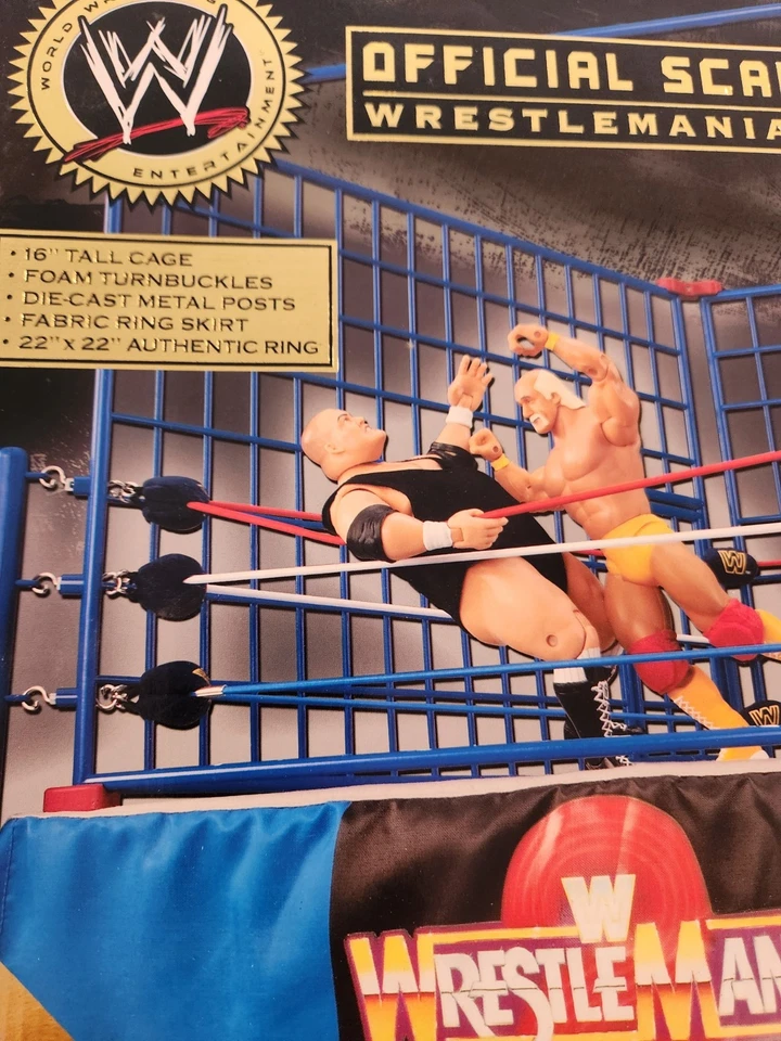 Anillo y jaula de lucha libre Jakks WWE Classic Superstars WrestleMania 2 (II) RARO Foto 4 de 4