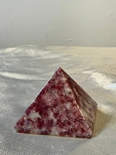 LEPIDOLITE NATURAL LARGE GEMSTONE CRYSTAL PYRAMID 