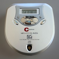 Comotron Portable MP3 CD Player Anti Shock System Tested/Working Retro Tech