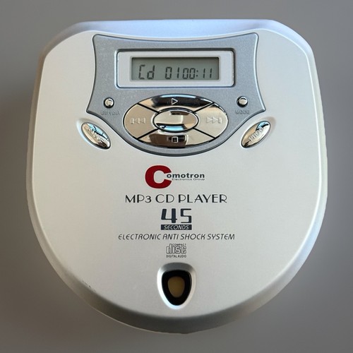 Comotron Portable MP3 CD Player Anti Shock System Tested/Working Retro Tech