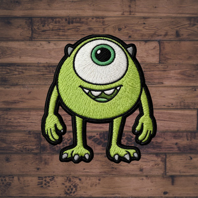 Embroidered One Eye Monster Iron - On Patch Cute Cartoon Creature Gift