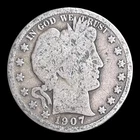 1907-S Barber Silver Half Dollar
