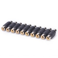10 Pack AV RCA Audio Video Female to Female Jack Coupler Adapter Connector NEW