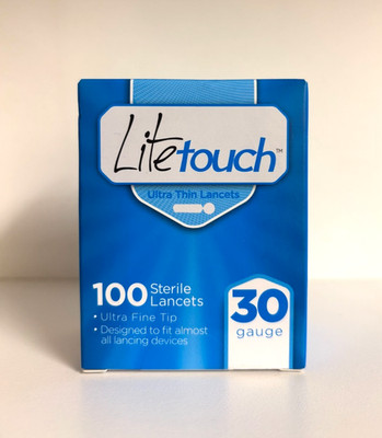 100 Lite Touch 30G Lancets Blood Glucose Exp 6/2028+ Free Shipping!