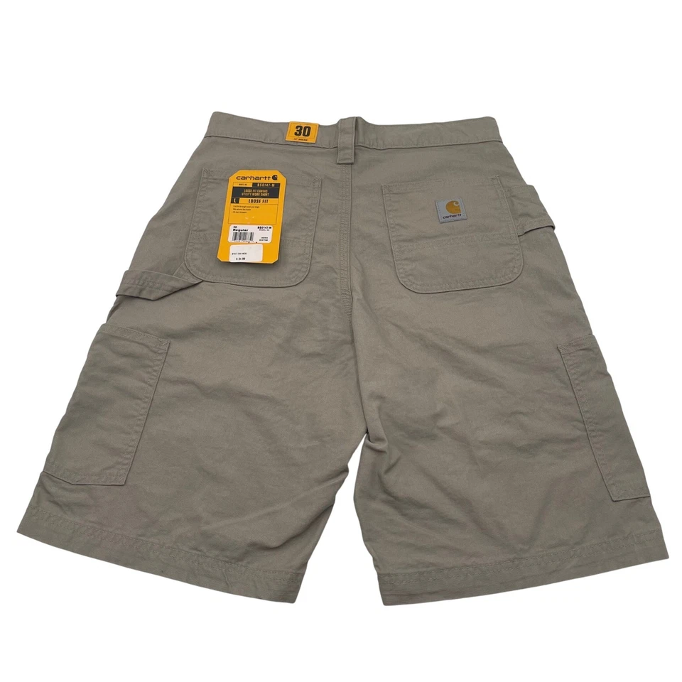 Carhartt Mens Canvas Utility Work Shorts Loose Fit Size 30 Tan B147 New - Image 3 of 4