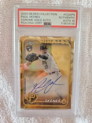2024 Topps Gilded Collection - Chrome Gold Autographs Paul Skenes /99