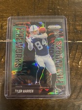 2025 Prizm Tyler Warren Fireworks (RC) #12 Green Ice SP Colts Rookie 