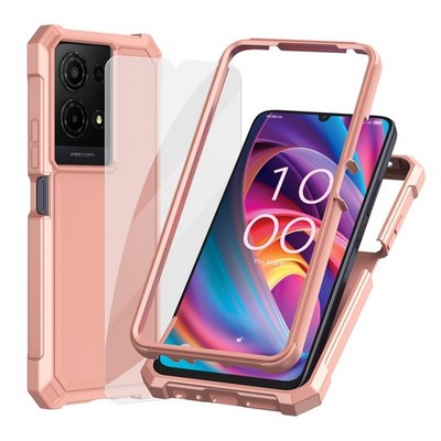 Ailiber for TCL K32 5G Case with Screen Air-Guard Corners & Rose Gold 