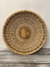 Large Handmade Palm Woven Basket  20  x 4.5 