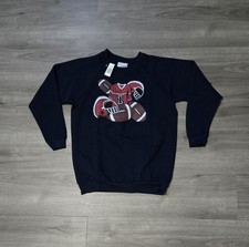 Vintage Fruit Of The Loom Sweatshirt Youth XL Blue Football Graphic Crewneck 90s