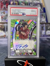 2024 Bowman Draft Tommy Troy Glass Autograph /99 PSA 10 Called Up And On Fire 🔥