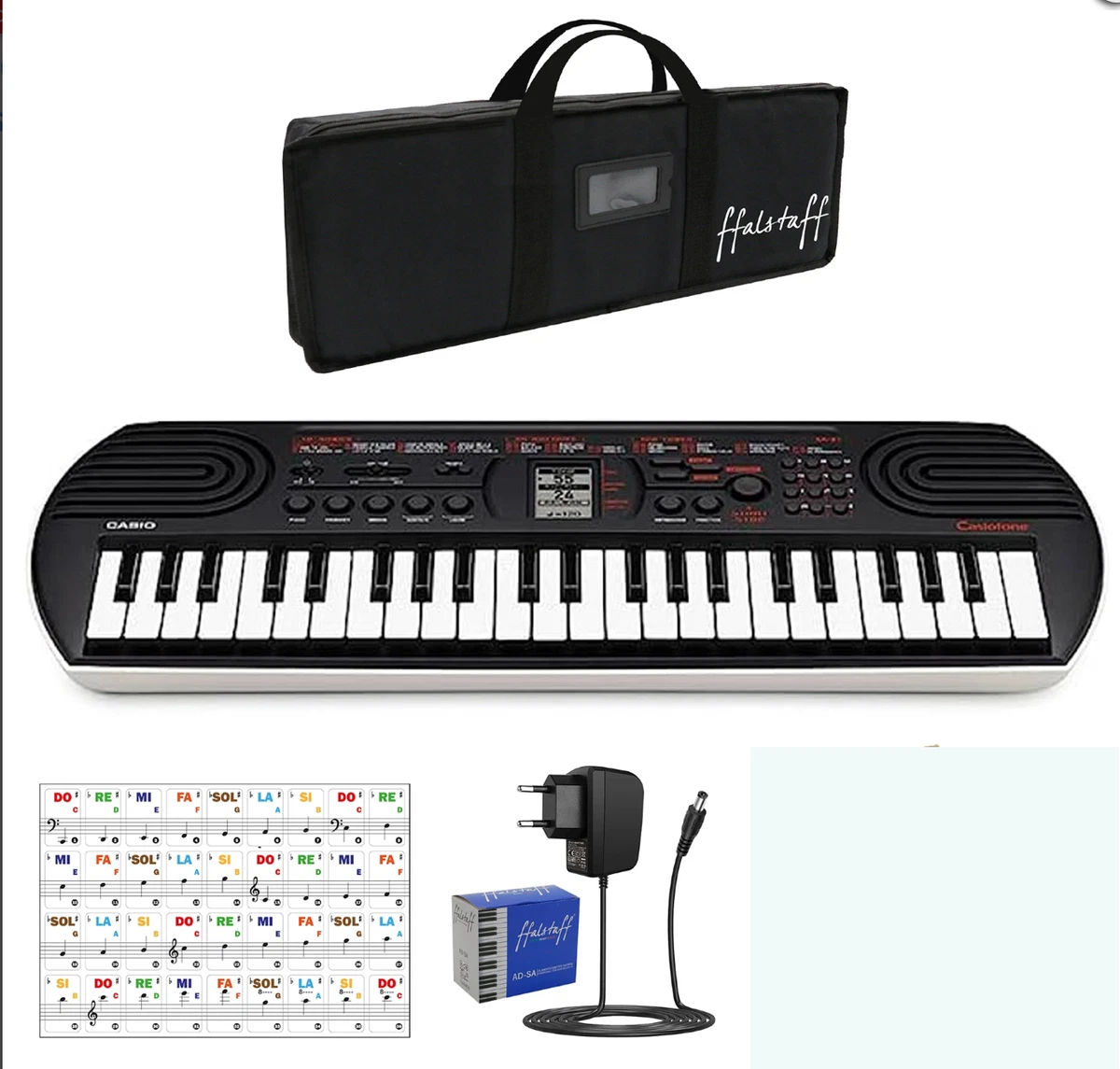 Kit Tastiera Casio SA76 Con Borsa E E-book 'Suona La Tastiera' – Fondo Arancione, 44 Minitasti
