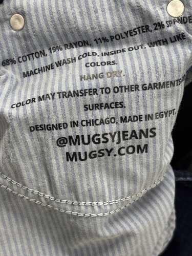 Mugsy Mens Jeans Sz 42x30 Studio Blue Stretchy Blue Denim Comfort Pants FLX3NSB - Picture 16 of 17