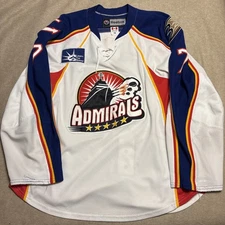 2013/14 AHL Norfolk Admirals Maxime Sauve Game Worn Jersey Size 56 Signed! 