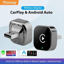 2 In 1 Wireless CarPlay Android Auto Adapter 5GHz WiFi Type-C USB Plug Play Plug