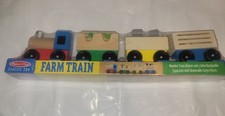New Melissa  Doug Wooden Farm Train Ages 3 