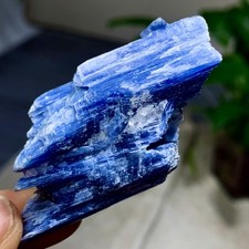 63G Rare!! Natural beautiful Blue KYANITE with Quartz Crystal Specimen Rough