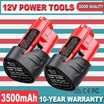 2x 12V 3,5Ah Akku Für Milwaukee M12B6 Li-ion 48-11-2460 M12B5 M12 48-11-2401 DE