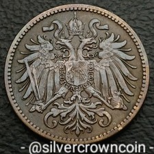 Austria 🇦🇹 Empire 2 Heller 1909. KM#2801. Two Cents coin. Imperial Eagle. 