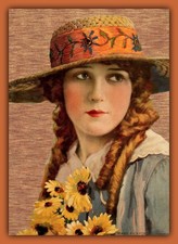 MARY PICKFORD Illustration Portrait from 1919 - Early Hollywood 5 x 7 in Print