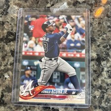 2018 Topps Update Series - Ronald Acuña Jr. #US250 Vertical, Blue Jersey (RC)