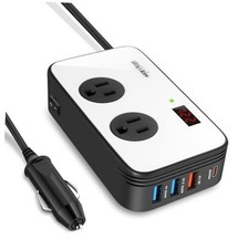 300W Power Inverter for Car, DC 12V to AC 110V Car Outlet Adapter with PD 25W