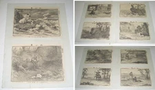 (Print 089) 10 didactic drawings, lithographs, mounted on mounts, each 16 x 21,