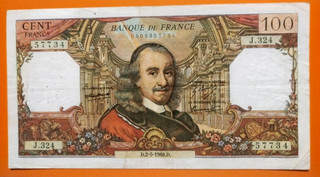 BILLET FRANCE 100 Frs CORNEILLE du ( D.2 5 1968.D) F 65/22 TB