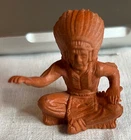 Vintage 1950s RARE Earliest Marx 60mm Rubber Soft Camp Indians Western Playset