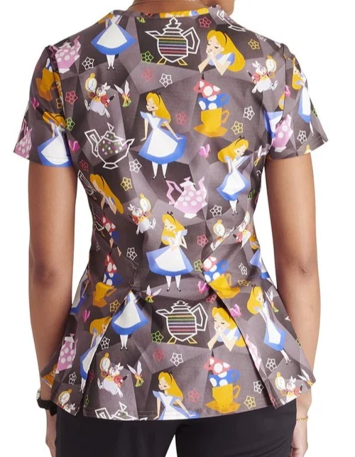 Womens Tooniforms V-Neck Top size S/Alice In Wonderland/TF756 ALPA - Image 2 of 4