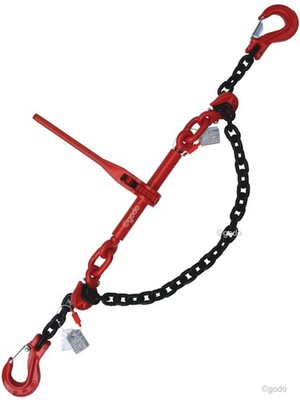 Zurrkette 6mm 2m 2-teilig mit Ratschenspanner 22kN 2,2t Spannkette LKW Kette