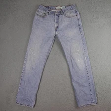 Levis 505 Jeans Mens 33x32 (Fits 30x30) Blue Denim Regular Fit Straight Leg