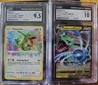 Rayquaza 138/185 Vivid Voltage & Rayquaza V 100/159 Crown Zenith Cgc 9.5&10 Psa