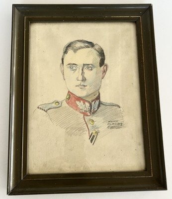 Gerahmte Zeichnung Freikorps Bild Weimar 1919 Signatur H.Weisser original