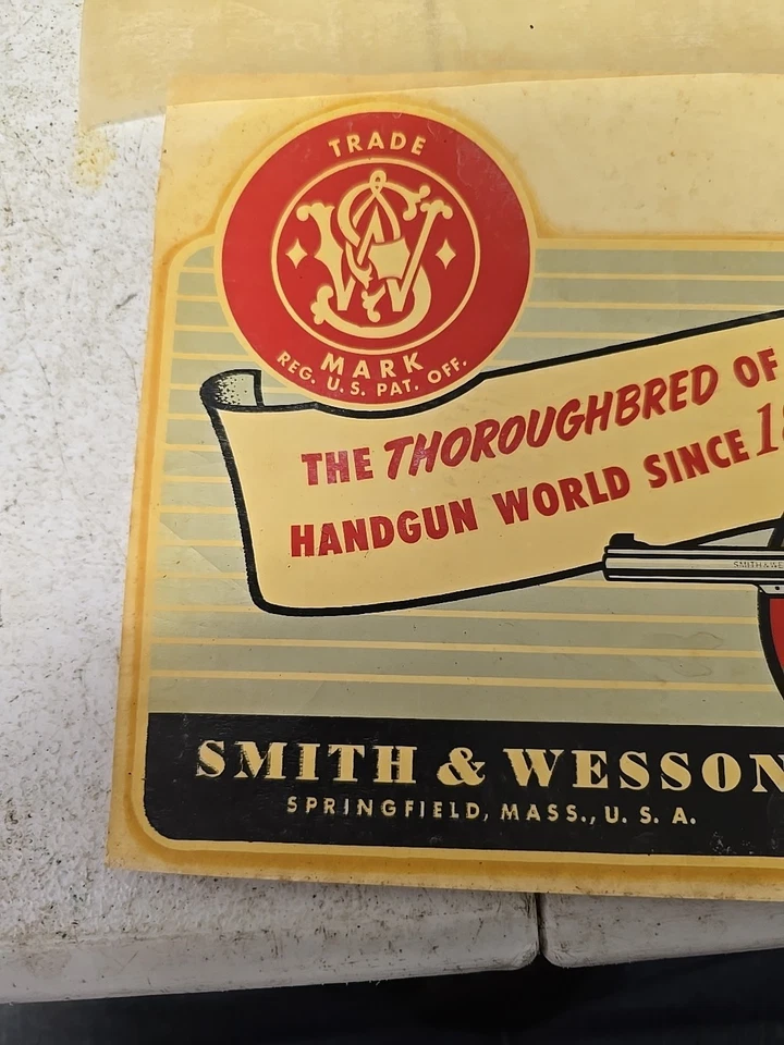 Rare 1940s Smith And Wesson Water Decal - Image 3 of 4