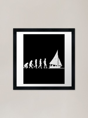Evolution Of The Sailor Funny Saili Framed Wall Art Poster Canvas Print Picture