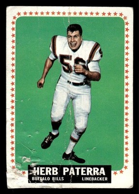 1964 TOPPS HERB PATERRA 33 POOR RC FOOTBALL BUFFALO BILLS