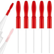 Gisafai 5 Pcs Caulk Tube Caps Reusable Saver Sealer Classic Red