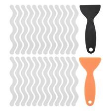 2X(Bath Grip Stickers 24 Pcs -Slip Strips for Shower with 2 Pcs Scraper Non9558
