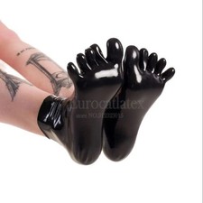 Latex Fetish Men Socks Gummi Latex Gloves Catsuit Fetish Wetlook Latex Socks 