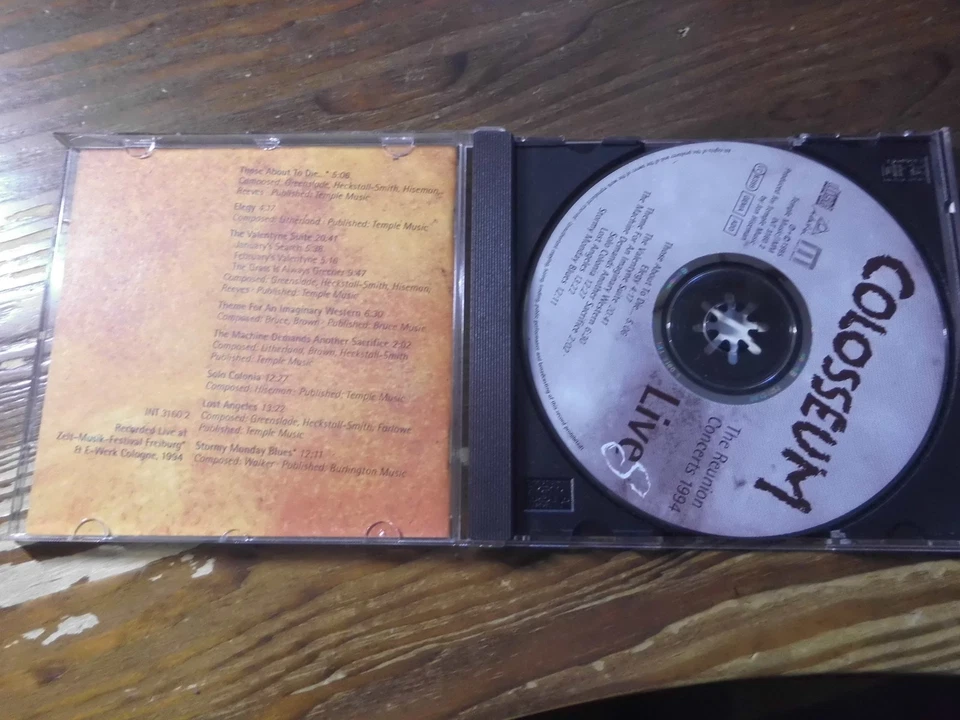 COLOSSEUM CD: COLOSSEUM LIVES/THE REUNION CONCERTS 1994 (GERMANY; INT 3160 2) - Bild 2 von 3