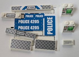 LEGO 4205 Police Command Truck & Boat Minifigs City Set