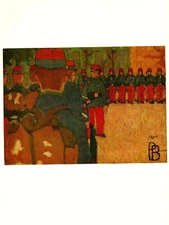1969 Vintage PIERRE BONNARD "THE PARADE GROUND" COLOR offset Lithograph Print