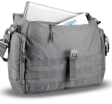 Tactical Molle Messenger Laptop  Bug Out Baby Gear Diaper  Bag Gray  NEW