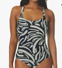 NWT Hurley Ladies' One-Piece Swimsuit UPF 50 ,Color Blue ,Size XXL