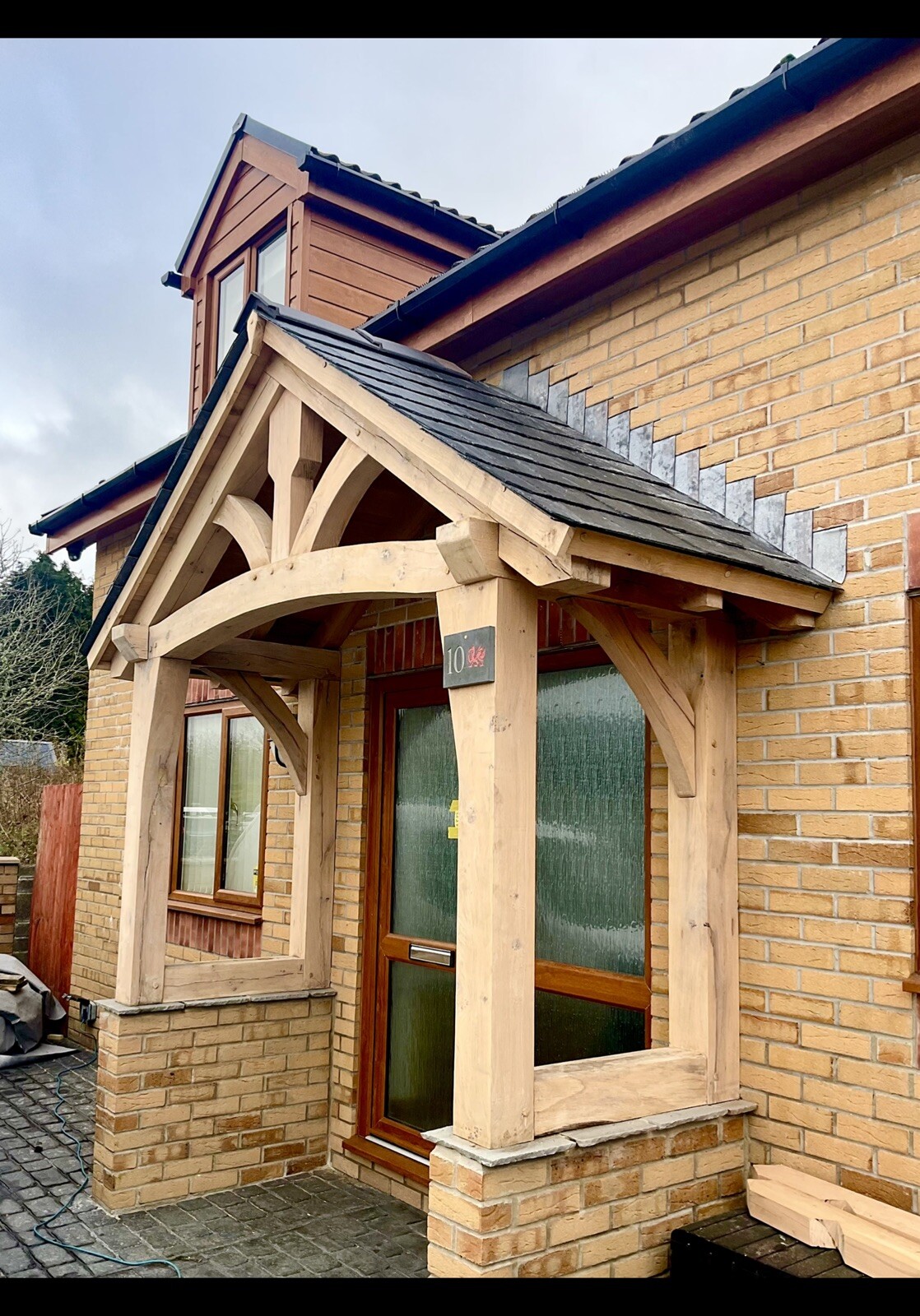 Solid Green oak porch eBay