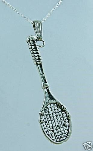 Silver 925 pendant Super popular specialty store of tennis racquet Je necklace Special sale item silver & Gift