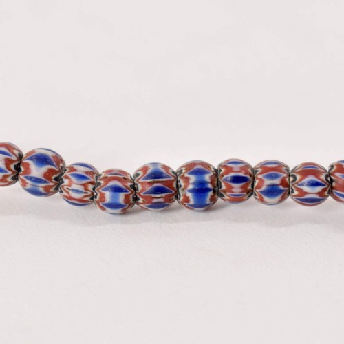 5 Layer Chevron Trade Beads 32 Inch India - Picture 3 of 10