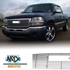 Grill  Fits 2003-2006 GMC Sierra 1500/2500HD/3500 Billet Grille Main Upper Combo